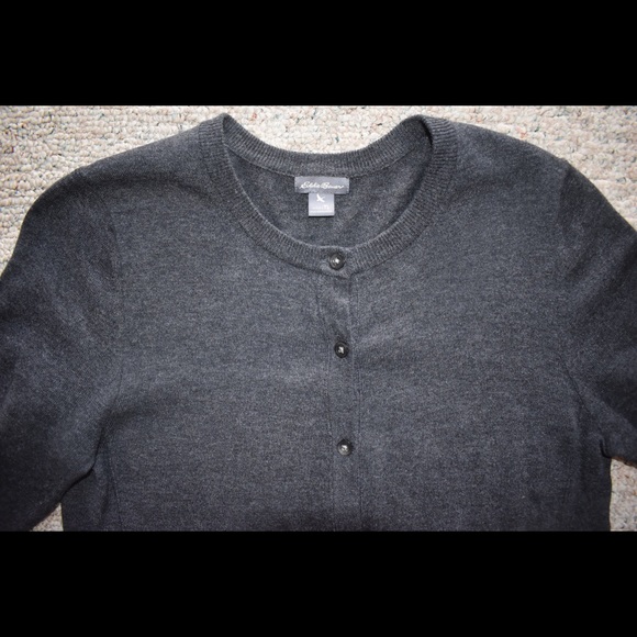 Eddie Bauer Women’s Tall-Large Cardigan (charcoal) - Picture 2 of 6